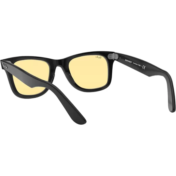 RayBan RB2140F Original Wayfarer Low Bridge Fit Square Sunglasses BlackYellow 52 mmRayBan RB2140F Original Wayfarer Low Bridge Fit Square Sunglasses BlackYellow 52 mm