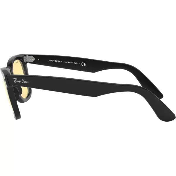 RayBan RB2140F Original Wayfarer Low Bridge Fit Square Sunglasses BlackYellow 52 mmRayBan RB2140F Original Wayfarer Low Bridge Fit Square Sunglasses BlackYellow 52 mm