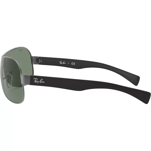 RayBan RB3471 Shield SunglassesGunmetalDark Green