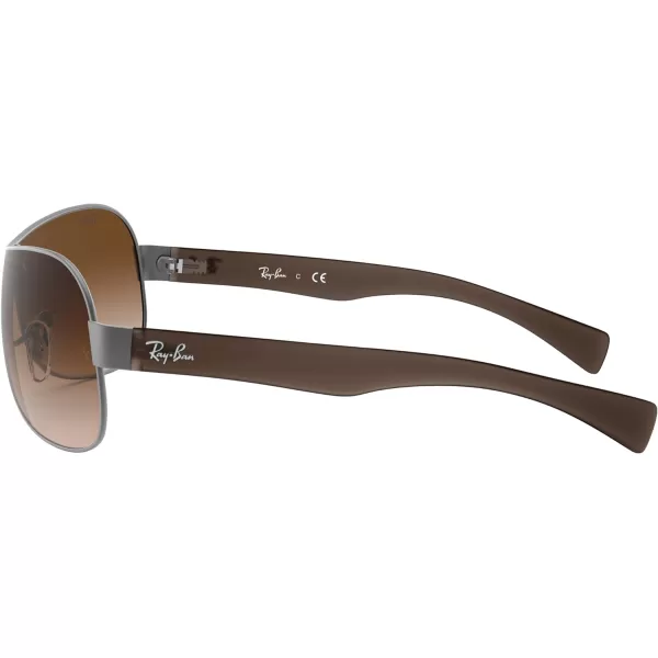 RayBan RB3471 Shield SunglassesMatte GunmetalBrown Gradient Dark Brown