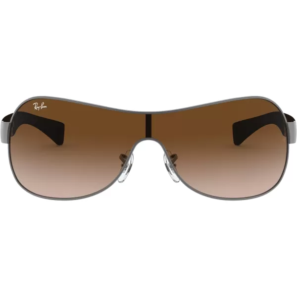 RayBan RB3471 Shield SunglassesMatte GunmetalBrown Gradient Dark Brown