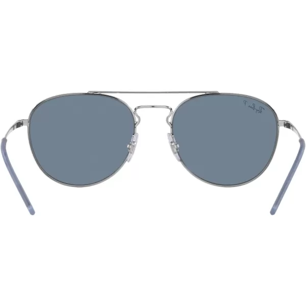 RayBan RB3589 Square SunglassesGunmetalDark Blue Polarized