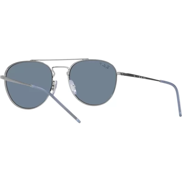 RayBan RB3589 Square SunglassesGunmetalDark Blue Polarized