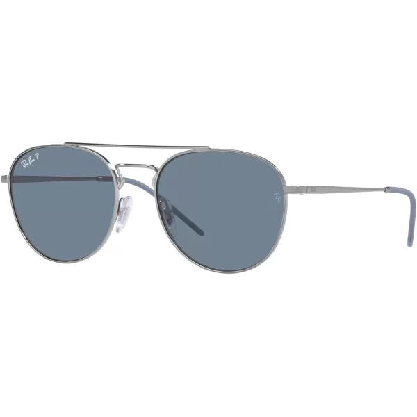 RayBan RB3589 Square SunglassesGunmetalDark Blue Polarized