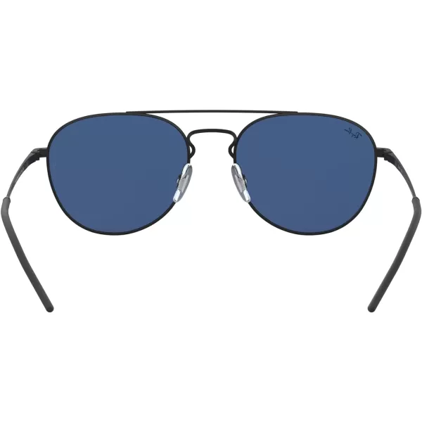 RayBan RB3589 Square SunglassesRubber BlackDark Blue