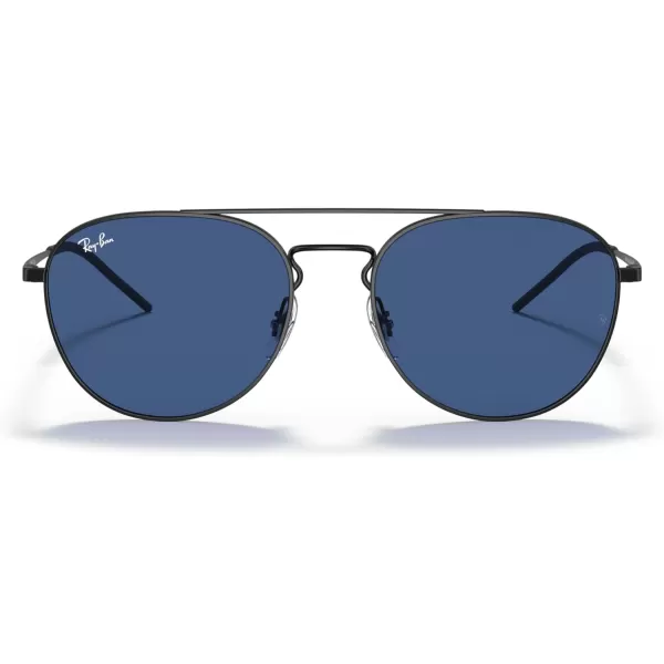 RayBan RB3589 Square SunglassesRubber BlackDark Blue