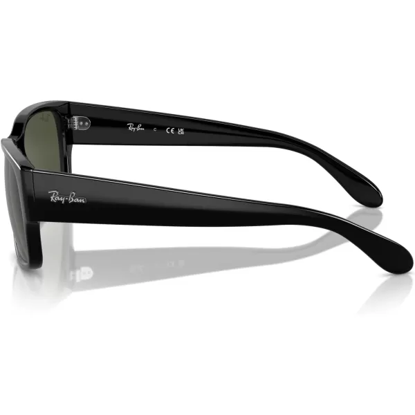 RayBan RB4388 Square SunglassesBlackGreen