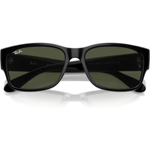 RayBan RB4388 Square SunglassesBlackGreen