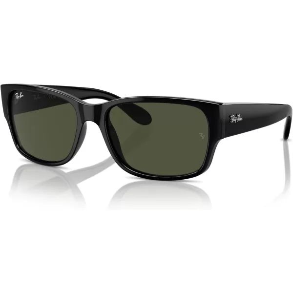 RayBan RB4388 Square SunglassesBlackGreen