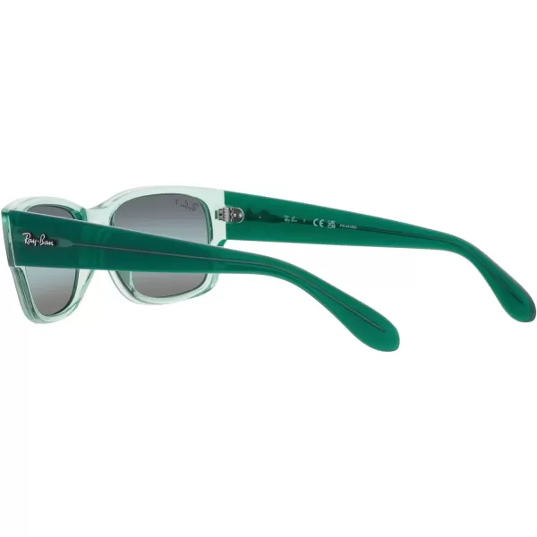 RayBan RB4388 Square SunglassesTransparent GreenBlue Polarized