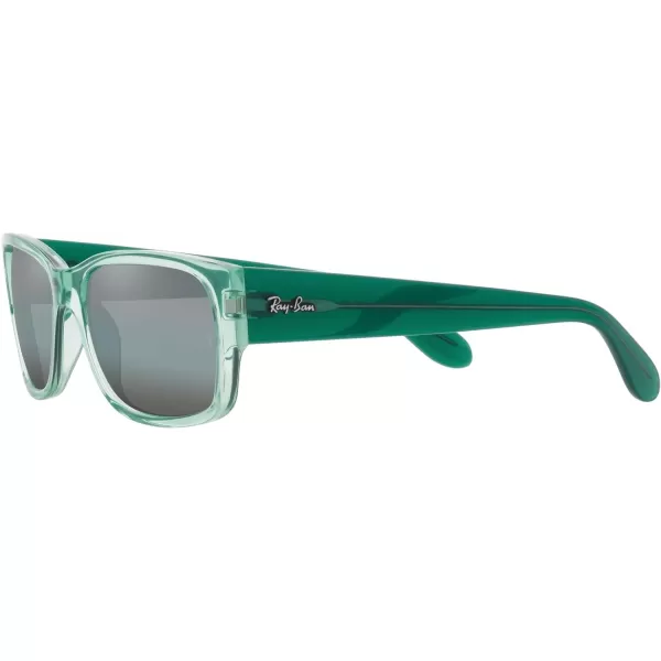 RayBan RB4388 Square SunglassesTransparent GreenBlue Polarized