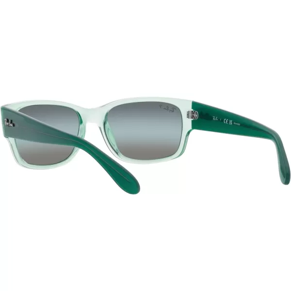 RayBan RB4388 Square SunglassesTransparent GreenBlue Polarized