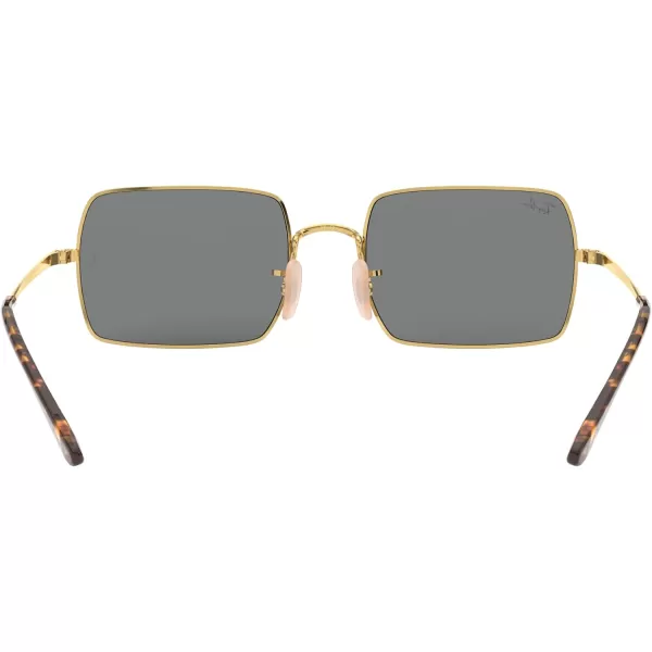 RayBan Rb1969 Rectangle Rectangular SunglassesGoldDark Grey