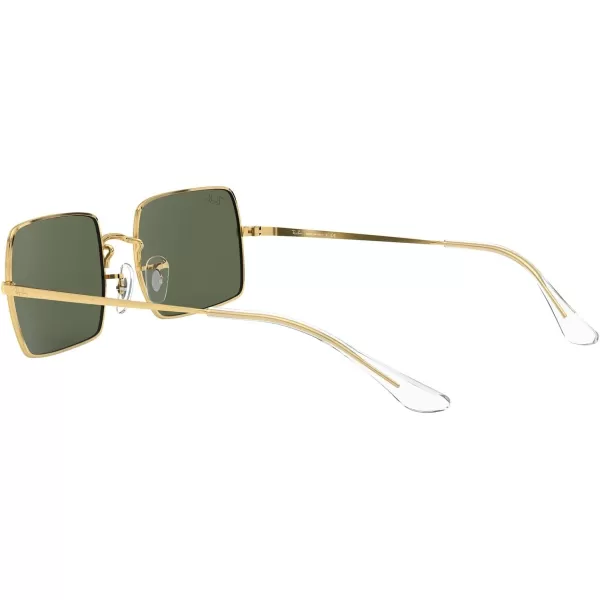 RayBan Rb1969 Rectangle Rectangular SunglassesLegend GoldG15 Green