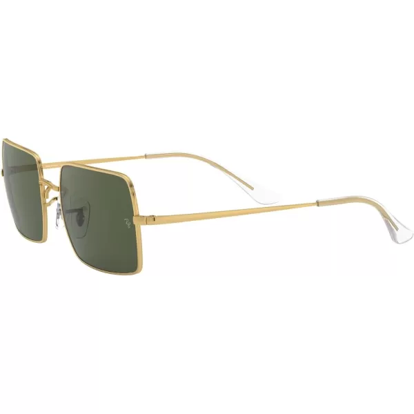 RayBan Rb1969 Rectangle Rectangular SunglassesLegend GoldG15 Green