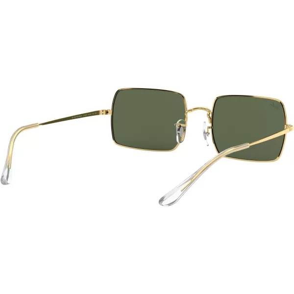 RayBan Rb1969 Rectangle Rectangular SunglassesLegend GoldG15 Green