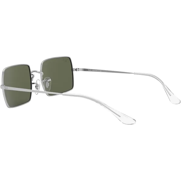 RayBan Rb1969 Rectangle Rectangular SunglassesSilverG15 Green