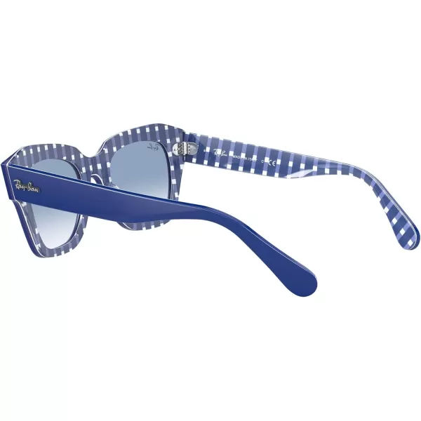 RayBan Rb2186 State Street Square SunglassesBlue on Vichy BlueWhiteClear Gradient Blue