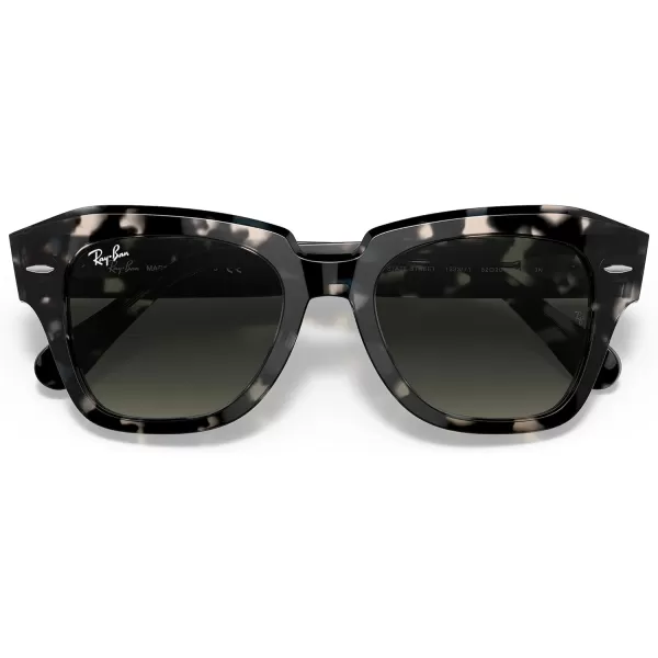 RayBan Rb2186 State Street Square SunglassesGrey HavanaGrey Gradient