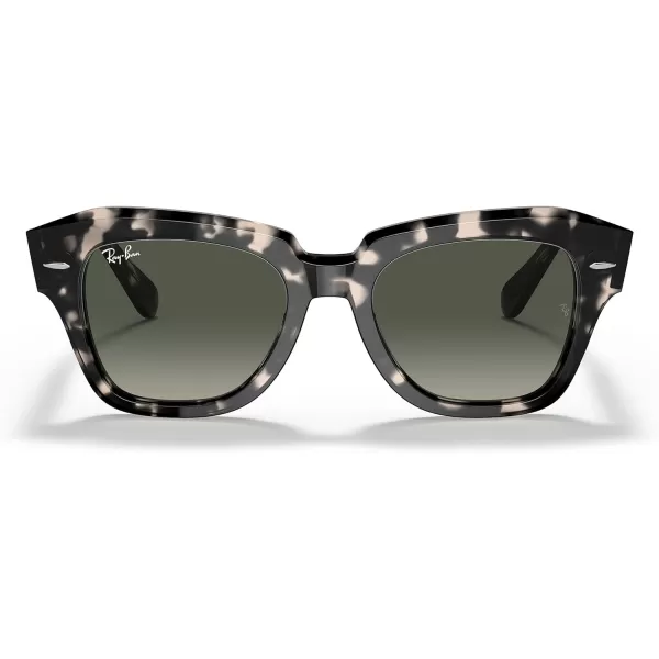 RayBan Rb2186 State Street Square SunglassesGrey HavanaGrey Gradient