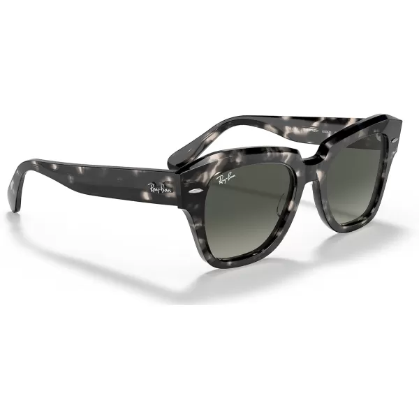 RayBan Rb2186 State Street Square SunglassesGrey HavanaGrey Gradient