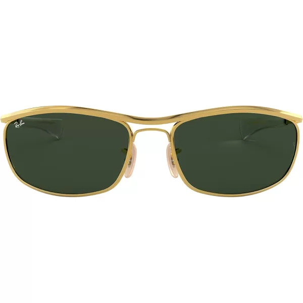 RayBan Rb3119m Olympian I Deluxe Rectangular SunglassesGoldG15 Green