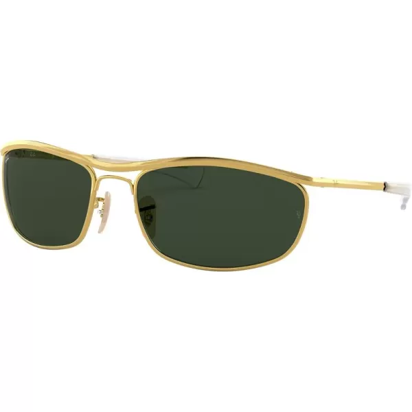 RayBan Rb3119m Olympian I Deluxe Rectangular SunglassesGoldG15 Green