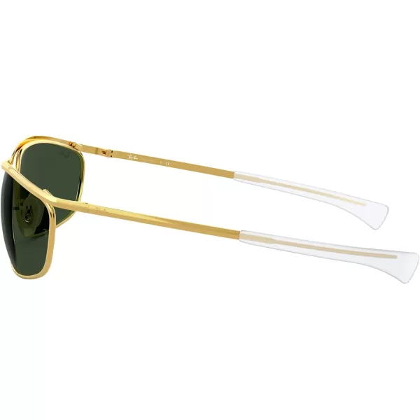 RayBan Rb3119m Olympian I Deluxe Rectangular SunglassesGoldG15 Green