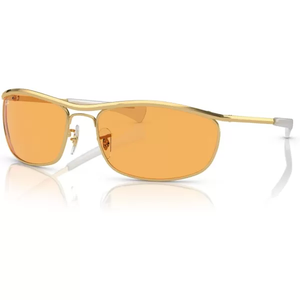 RayBan Rb3119m Olympian I Deluxe Rectangular SunglassesGoldOrange