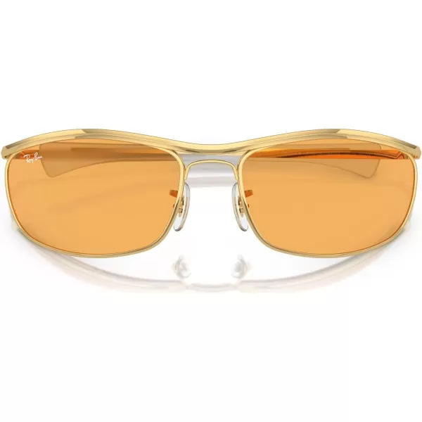 RayBan Rb3119m Olympian I Deluxe Rectangular SunglassesGoldOrange