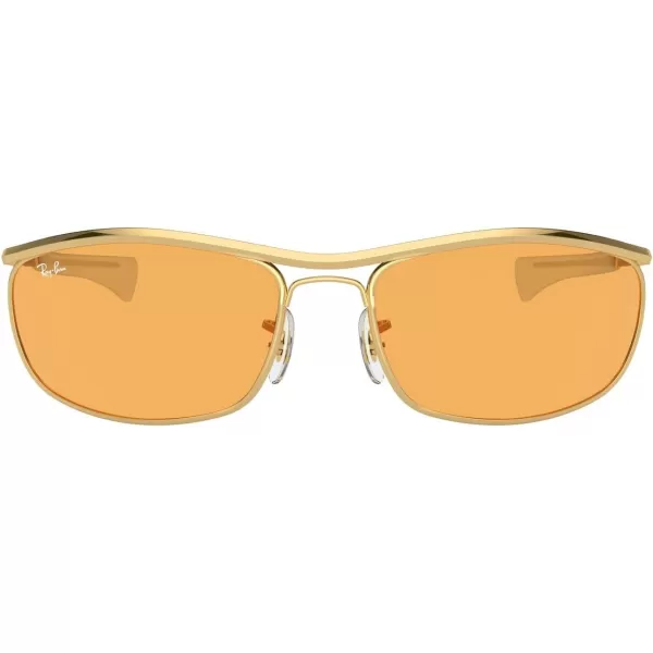 RayBan Rb3119m Olympian I Deluxe Rectangular SunglassesGoldOrange