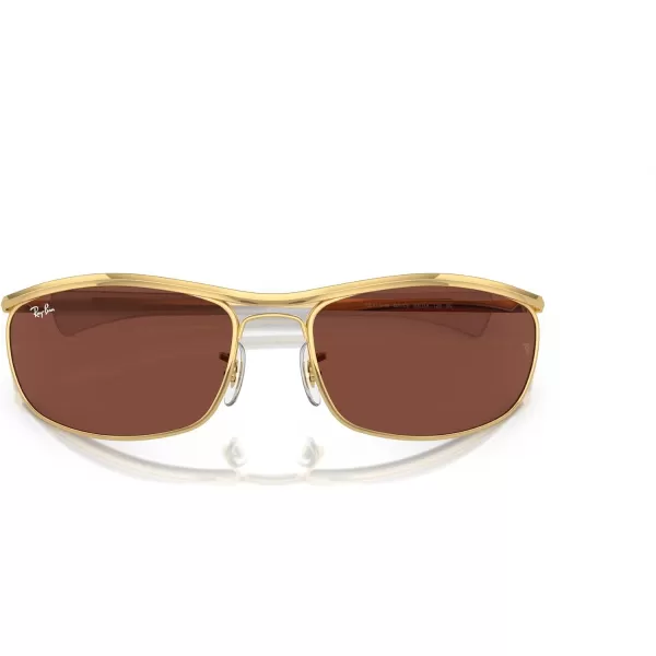 RayBan Rb3119m Olympian I Deluxe Rectangular SunglassesGoldRed