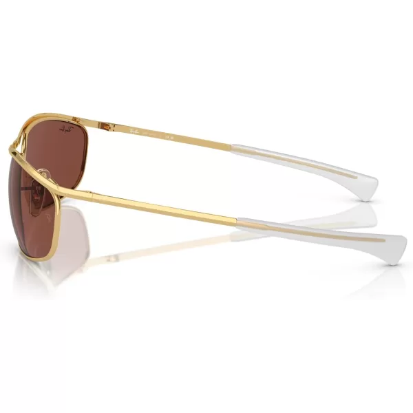 RayBan Rb3119m Olympian I Deluxe Rectangular SunglassesGoldRed