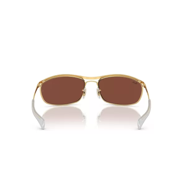 RayBan Rb3119m Olympian I Deluxe Rectangular SunglassesGoldRed