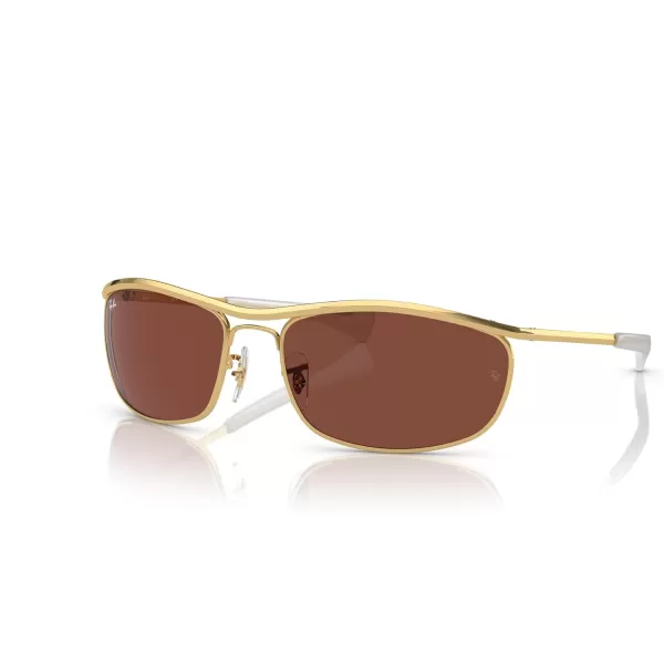 RayBan Rb3119m Olympian I Deluxe Rectangular SunglassesGoldRed