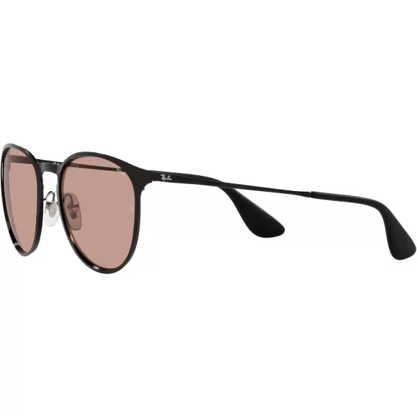 RayBan Rb3539 Erika Metal Evolve Photochromic Round SunglassesBlackEvolve Photochromic Brown to Dark Brown