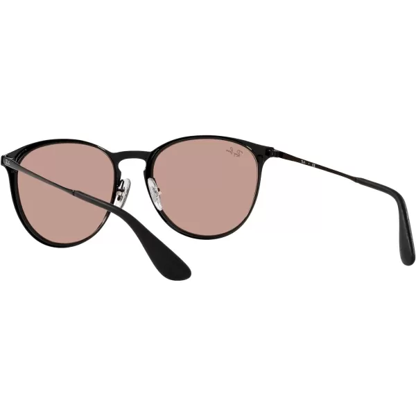 RayBan Rb3539 Erika Metal Evolve Photochromic Round SunglassesBlackEvolve Photochromic Brown to Dark Brown