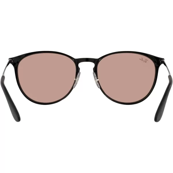 RayBan Rb3539 Erika Metal Evolve Photochromic Round SunglassesBlackEvolve Photochromic Brown to Dark Brown