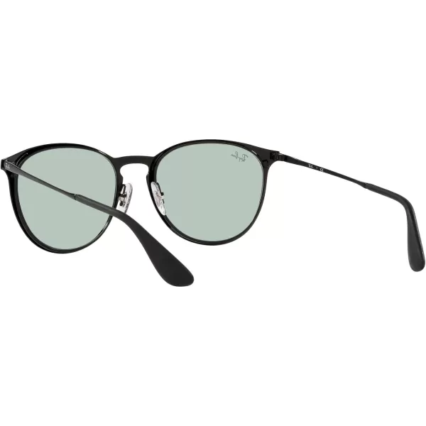 RayBan Rb3539 Erika Metal Evolve Photochromic Round SunglassesBlackEvolve Photochromic Green to Blue