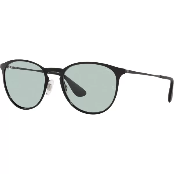 RayBan Rb3539 Erika Metal Evolve Photochromic Round SunglassesBlackEvolve Photochromic Green to Blue