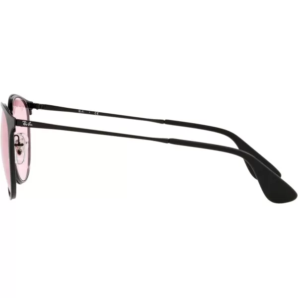 RayBan Rb3539 Erika Metal Evolve Photochromic Round SunglassesBlackEvolve Photochromic Pink to Blue