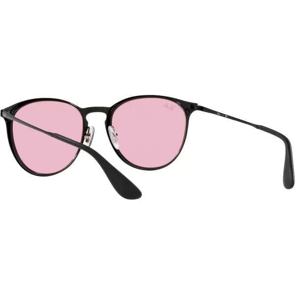 RayBan Rb3539 Erika Metal Evolve Photochromic Round SunglassesBlackEvolve Photochromic Pink to Blue