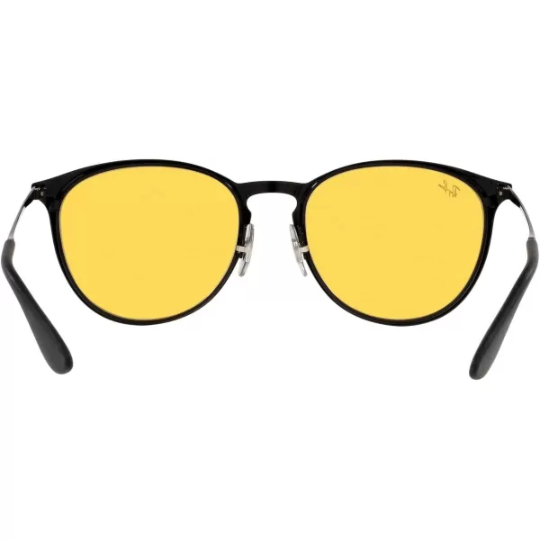 RayBan Rb3539 Erika Metal Evolve Photochromic Round SunglassesBlackEvolve Photochromic Yellow to Green