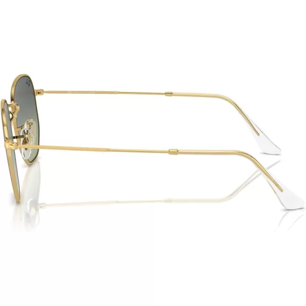 RayBan Rb3548 Hexagonal SunglassesGoldGreen Vintage