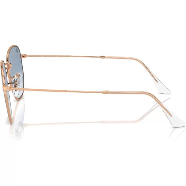 RayBan Rb3548 Hexagonal SunglassesRose GoldClear Gradient Blue