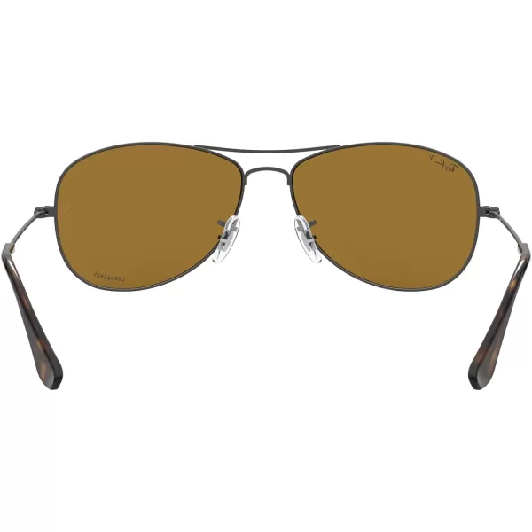 RayBan Rb3562 Chromance Aviator SunglassesMatte GunmetalBrown