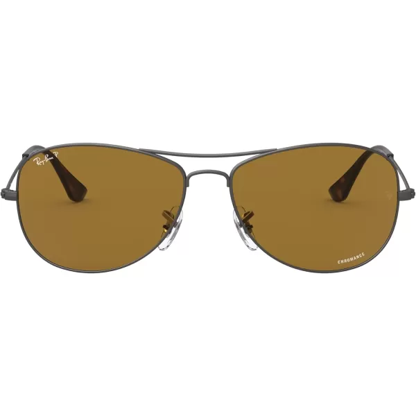 RayBan Rb3562 Chromance Aviator SunglassesMatte GunmetalBrown