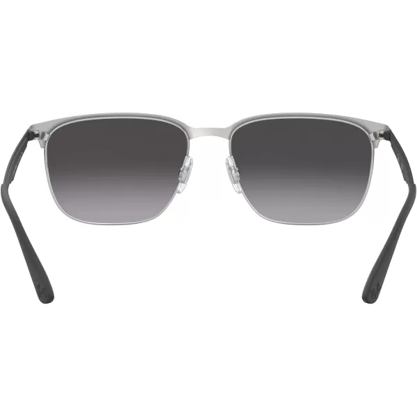 RayBan Rb3569 Square SunglassesBlack on SilverLight Grey Gradient Dark Grey