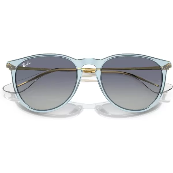 RayBan Rb4171 Erika Round SunglassesTransparent Light BlueGrey Gradient Blue