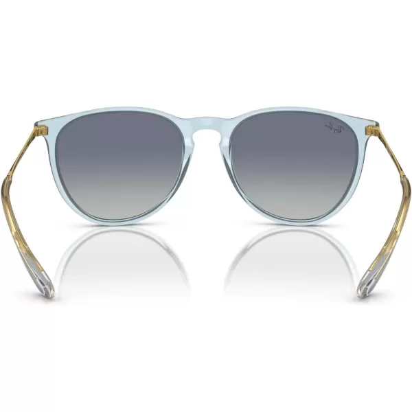 RayBan Rb4171 Erika Round SunglassesTransparent Light BlueGrey Gradient Blue